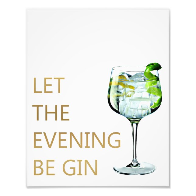 Let the evening be gin photo print (Front)