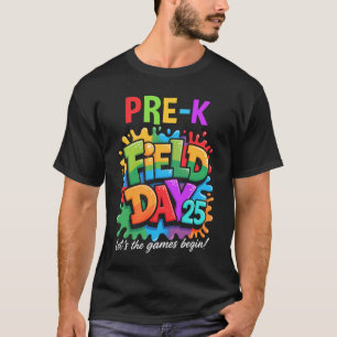 Let The Games Begin Preschool Field Day Teacher Ki T-Shirt