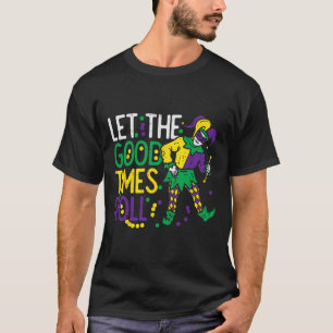 Let The Good Time Roll Jester Bead Funny Mardi Gra T-Shirt