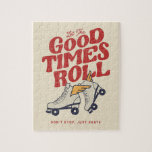 LET THE GOOD TIMES ROLL 80s RETRO ROLLER SKATE Jigsaw Puzzle<br><div class="desc">Vintage & fun Roller skate design - Let The Old Time Roll for anyone who loves their Roller Skates. This design is also available on different products including stickers,  mugs,  t-shirts,  phone cases,  and more! To buy this design,  choose your favorite product,  click add and checkout!</div>
