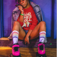 LET THE GOOD TIMES ROLL 80s RETRO ROLLER SKATE