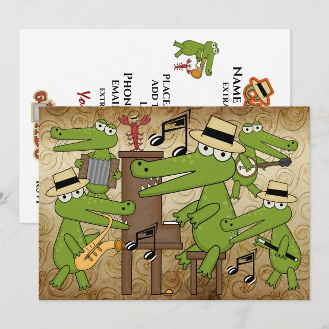 Let the Good Times Roll! Cajun Style! Invitation (Front/Back)