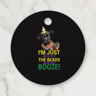 Let The Good Times Roll - Funny Mardi Gras Dogs Favour Tags