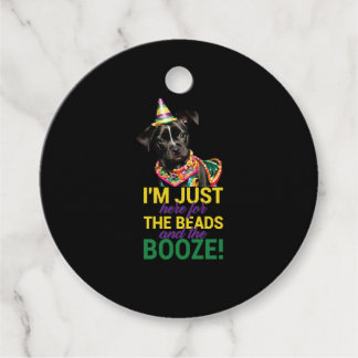 Let The Good Times Roll - Funny Mardi Gras Dogs Favour Tags
