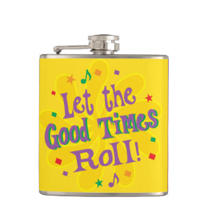 Let the Good Times Roll Hip Flask