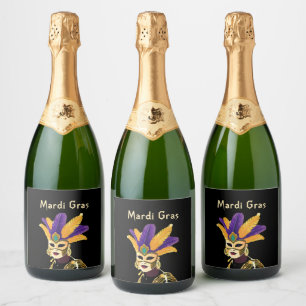 "Let the Good Times Roll: Mardi Gras Celebration" Sparkling Wine Label