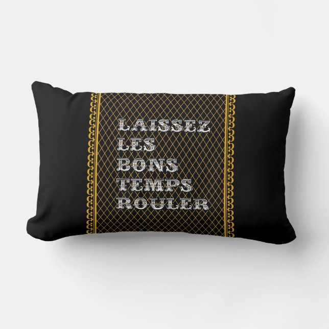 Let the Good Times Roll Mardi Gras Lumbar Cushion (Front)
