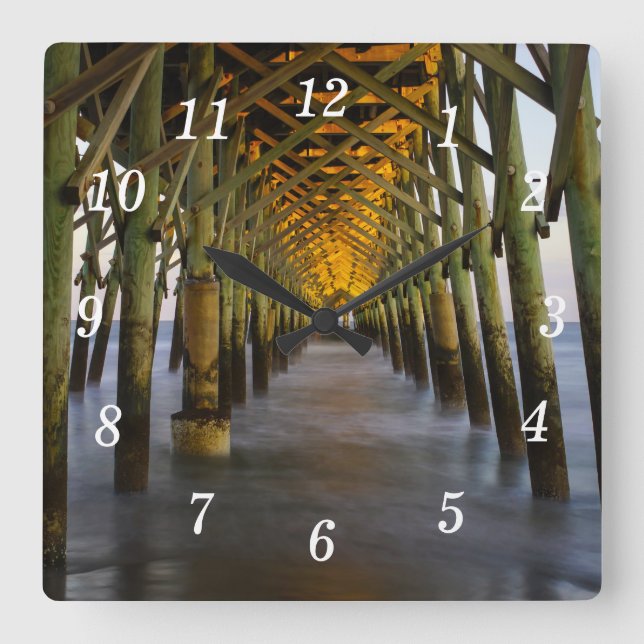 Let The Light Shine Through Square Wall Clock (Front)