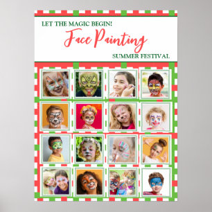 Let the Magic Begin! Custom Face Painting Summer Poster