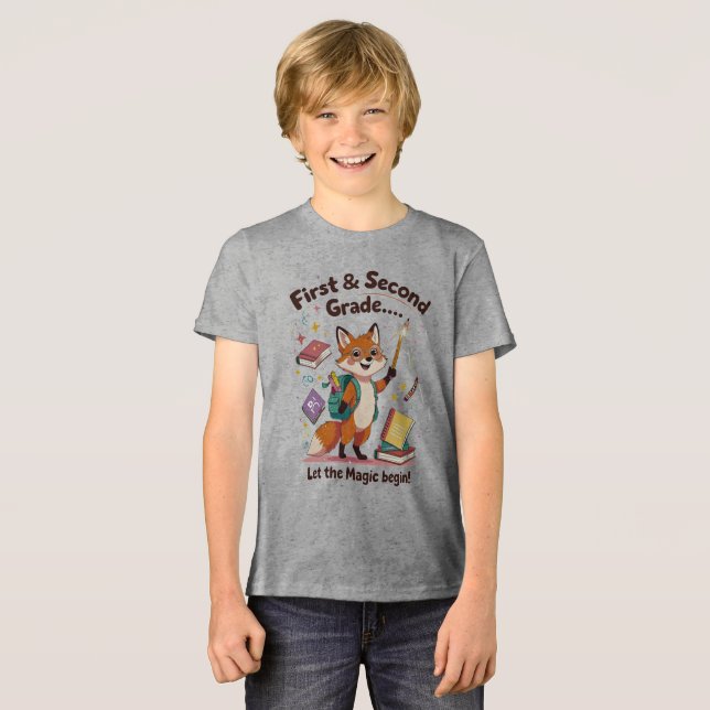Let the Magic Begin – First & Second Grade Back-to Tri-Blend Shirt (Front Full)