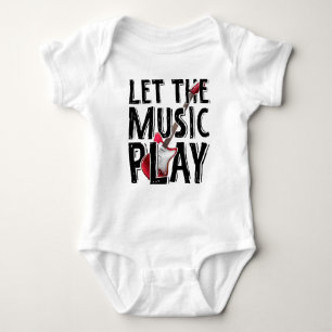 Let The Music Play Electric Guitar Baby Bodysuit