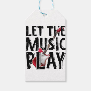Let The Music Play Electric Guitar Gift Tags