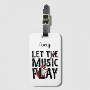 Let The Music Play Electric Guitar Luggage Tag