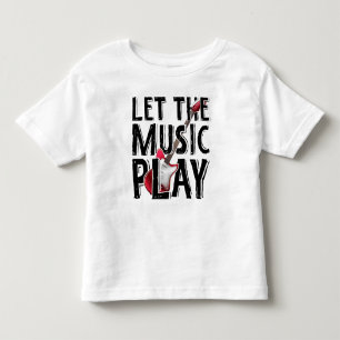 Let The Music Play Electric Guitar Toddler T-Shirt