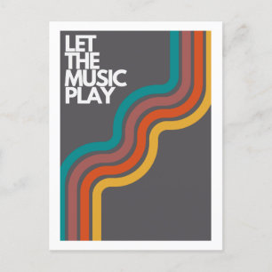 Let The Music Play Postcard