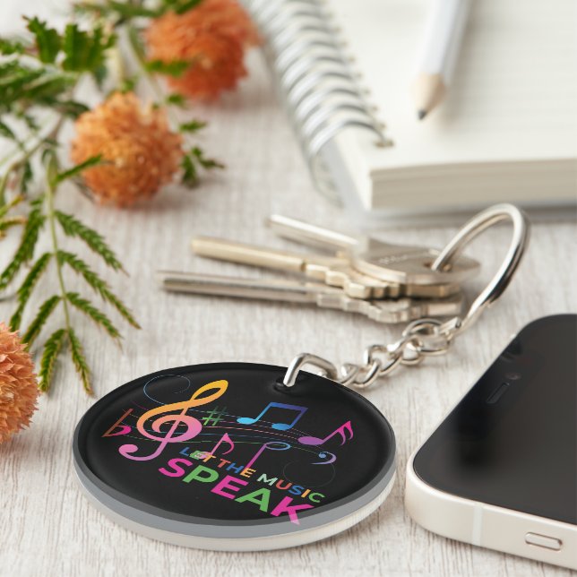 Let The Music Speak, Musical Notes Key Ring (Front Right)