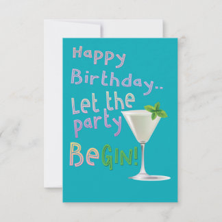 let the party be gin! card
