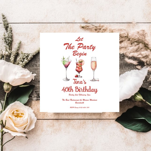 Let The Party Begin Adult 40th Birthday (Creator Uploaded)