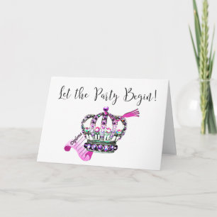 "Let the Party Begin" PRINCESS Graduation Invites