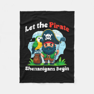 Let the pirate shenanigans begin golf cute boys fleece blanket