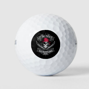 Let The Pirate Shenanigans Begin Halloween Skull Golf Balls