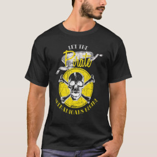Let The Pirate Shenanigans Begin Skull Goth Cross T-Shirt