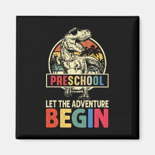 Let The Preschool Adventure Begin Dino Back To Sch Magnet