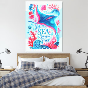Let the Sea Set  You Free Canvas Print