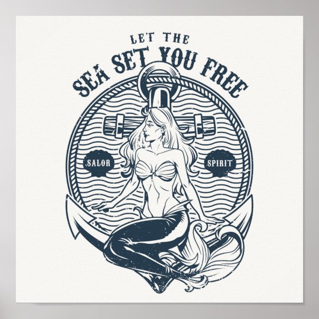 Let the Sea Set You Free Poster (Front)