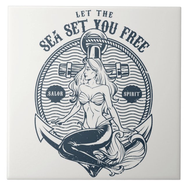 Let the Sea Set You Free  Tile (Front)