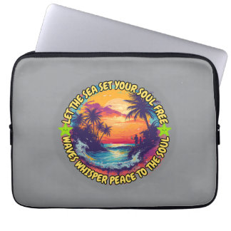 Let the Sea Set Your Soul Free Laptop Sleeve