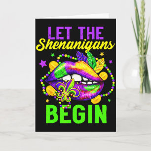 Let The Shenanigans Begin For Kids Womens Mens Mar Card