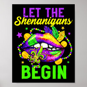 Let The Shenanigans Begin For Kids Womens Mens Mar Poster