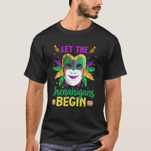 Let The Shenanigans Begin Funny Mardi Gras Kids Me T-Shirt
