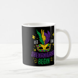 Let The Shenanigans Begin Jester Funny Mardi Gras Coffee Mug