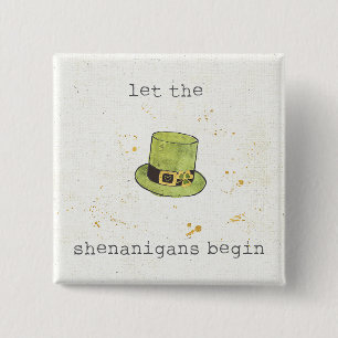 Let The Shenanigans Begin   Lucky Cuties II 15 Cm Square Badge