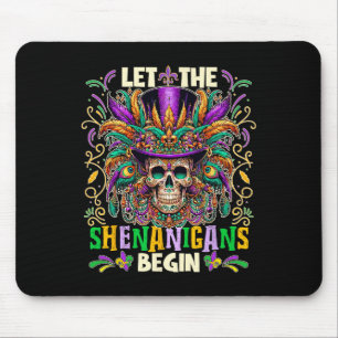 Let The Shenanigans Begin Mardi Gras 2025 Kids Men Mouse Mat