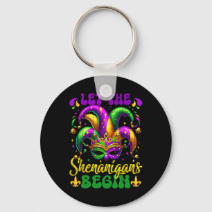 Let The Shenanigans Begin Mardi Gras 5 Key Ring