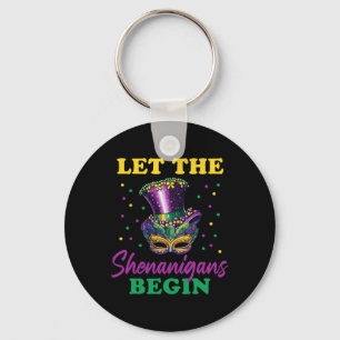 Let The Shenanigans Begin Mardi Gras 7 Key Ring