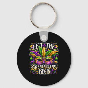 Let The Shenanigans Begin Mardi Gras 8 Key Ring