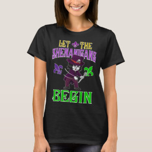 Let The Shenanigans Begin Mardi Gras Flossing Vood T-Shirt