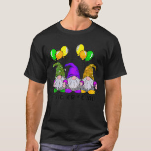 Let The Shenanigans Begin Mardi Gras Gnome Teacher T-Shirt