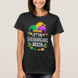 Let The Shenanigans Begin Mardi Gras, Kids Men Wom T-Shirt