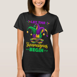 Let The Shenanigans Begin Mardi Gras Kids Men Wome T-Shirt