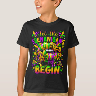 Let The Shenanigans Begin Mardi Gras Lips Women Gi T-Shirt