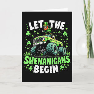 Let The Shenanigans Begin Monster Truck Boys St Pa Card