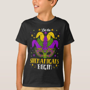 Let The Shenanigans Begin Shirt Mardi Gras Women M