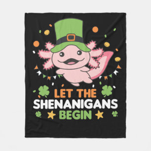 Let The Shenanigans Begin St. Patrick's Day Fleece Blanket