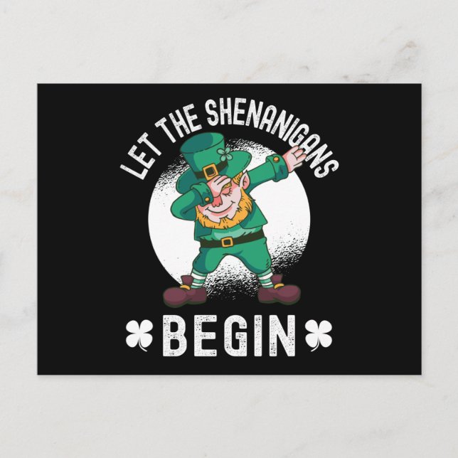 Let The Shenanigans Begin - St Patricks Day Postcard (Front)