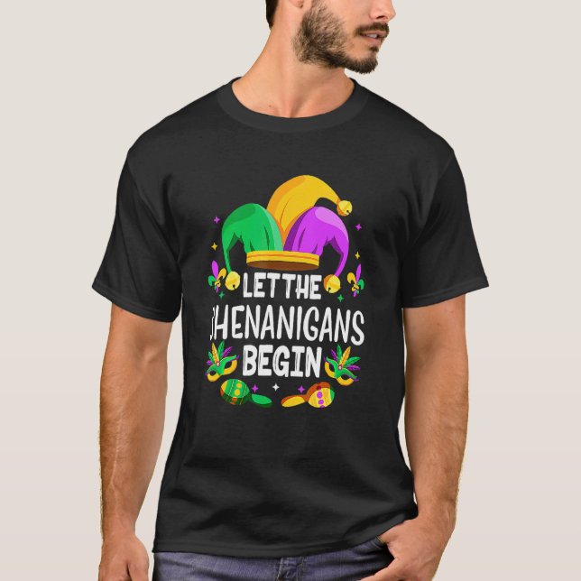 Let The Shenanigans Begin Tee New Orleans Mardi Gr (Front)